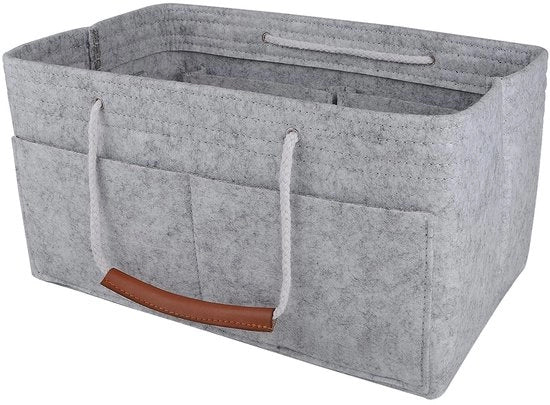 Organizzatore per borse a mano, organizzatore in velluto per borse tote con maniglia (grigio, L)