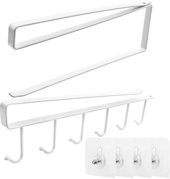 Set di mokhaken multifunzionale - 1 pezzo - bianco - metallo resistente all'usura
