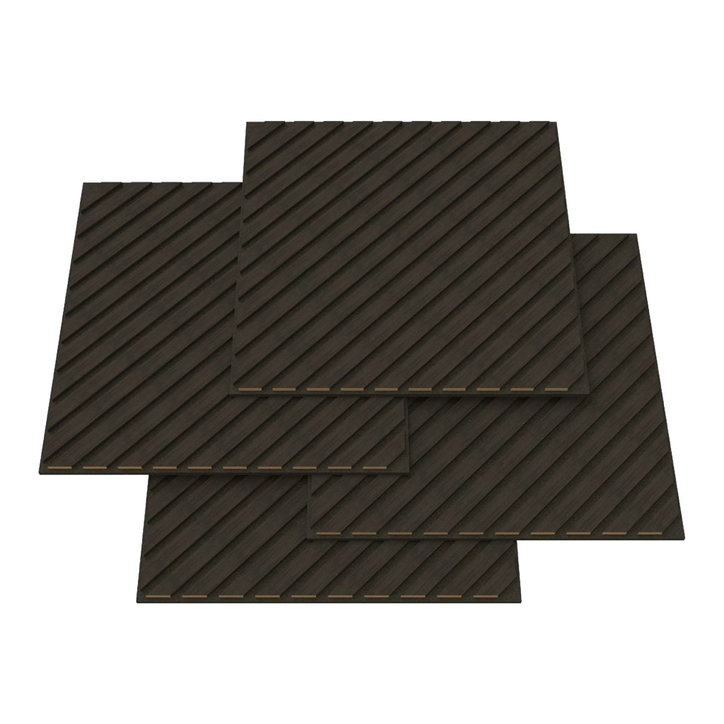 Set di 4 pannelli acustici con doghe diagonali 1,44 m² effetto rovere grigio scuro 03_0009865