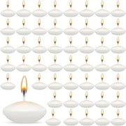 Candele galleggianti 50 pezzi - Senza profumo - Candele a forma rotonda 1,49 pollici - Decorazione per matrimoni/ piscine - Decorazione per dinner/Kerst - Qualità elevata - Lampadine da tavola