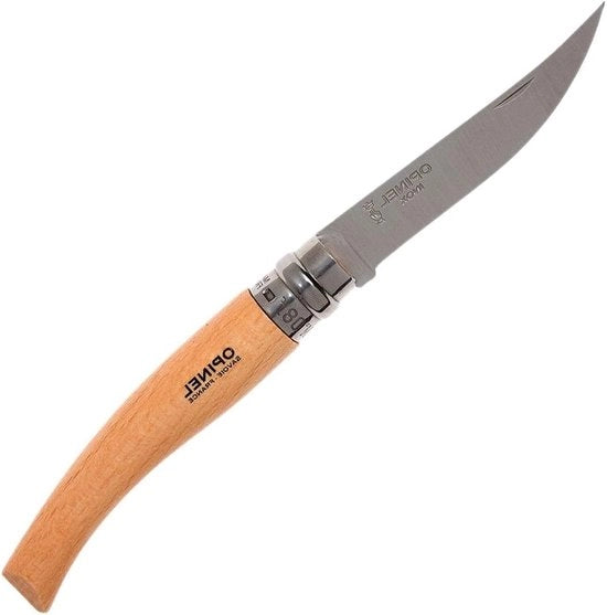 Filettaggio con lama lunga - nr. 8 - Acciaio inox - Manico in legno di quercia