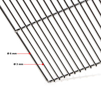 Griglia rettangolare per BBQ 54x34 cm In acciaio inox con manici Per grill a gas, a sfera ecc