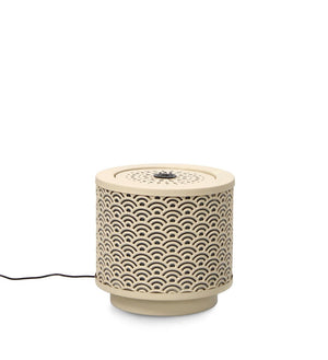 Fontana con Led Ø25x23 cm in Metallo Akira Beige