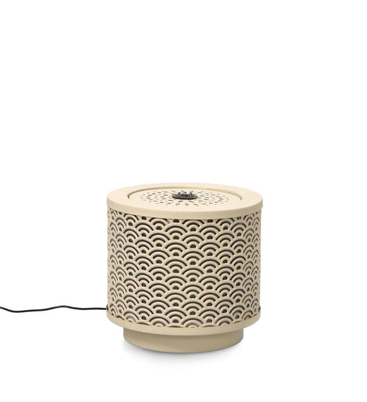 Fontana con Led Ø25x23 cm in Metallo Akira Beige