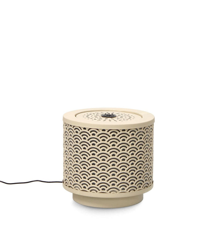 Fontana con Led Ø25x23 cm in Metallo Akira Beige