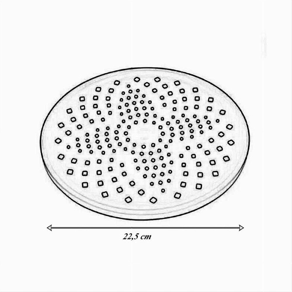 Trade Shop - Soffione Doccia Tondo In Abs 22,5 Cm Ugelli Fori Bagno Miscelatore Filtro 87133 -