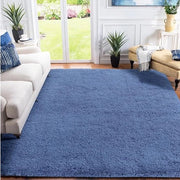 Tappeto per soggiorno a pavimento alto, copriletto per camera da letto, tappeto moderno morbido e soffice per bambini con fondo antiscivolo, lavabile, 80 x 160 cm, blu cobalto