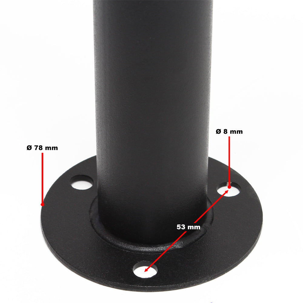 Cassetta postale condominiale autoportante 6 posti, 1 modulo, nero 556 x 270 x 1500 mm