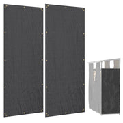 Copertura per Legna da Ardere ¨C zephmum ¨C Set 2 Pezzi, 148x62 cm, Nero