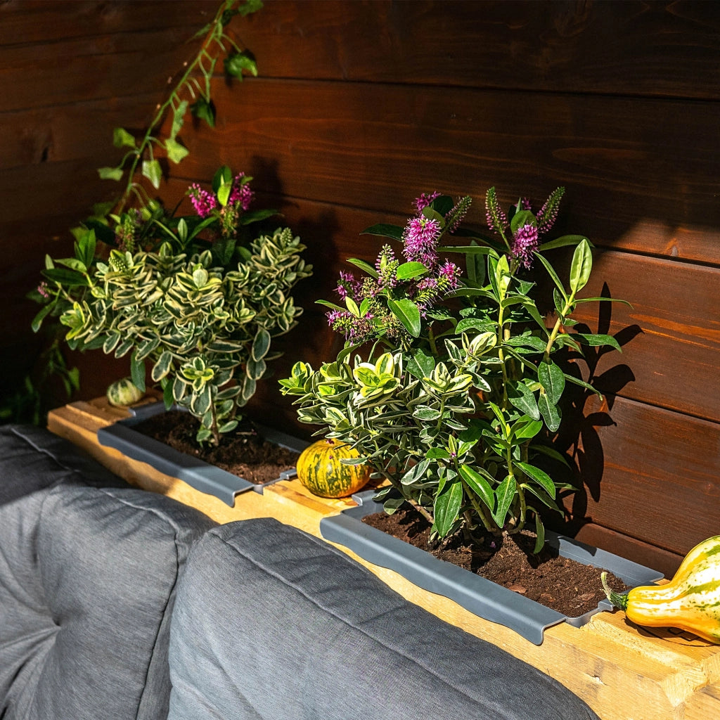 Vaso da fiori KADAX, vasi da fiori per Europallets, scatola da 40 cm, 6 pezzi