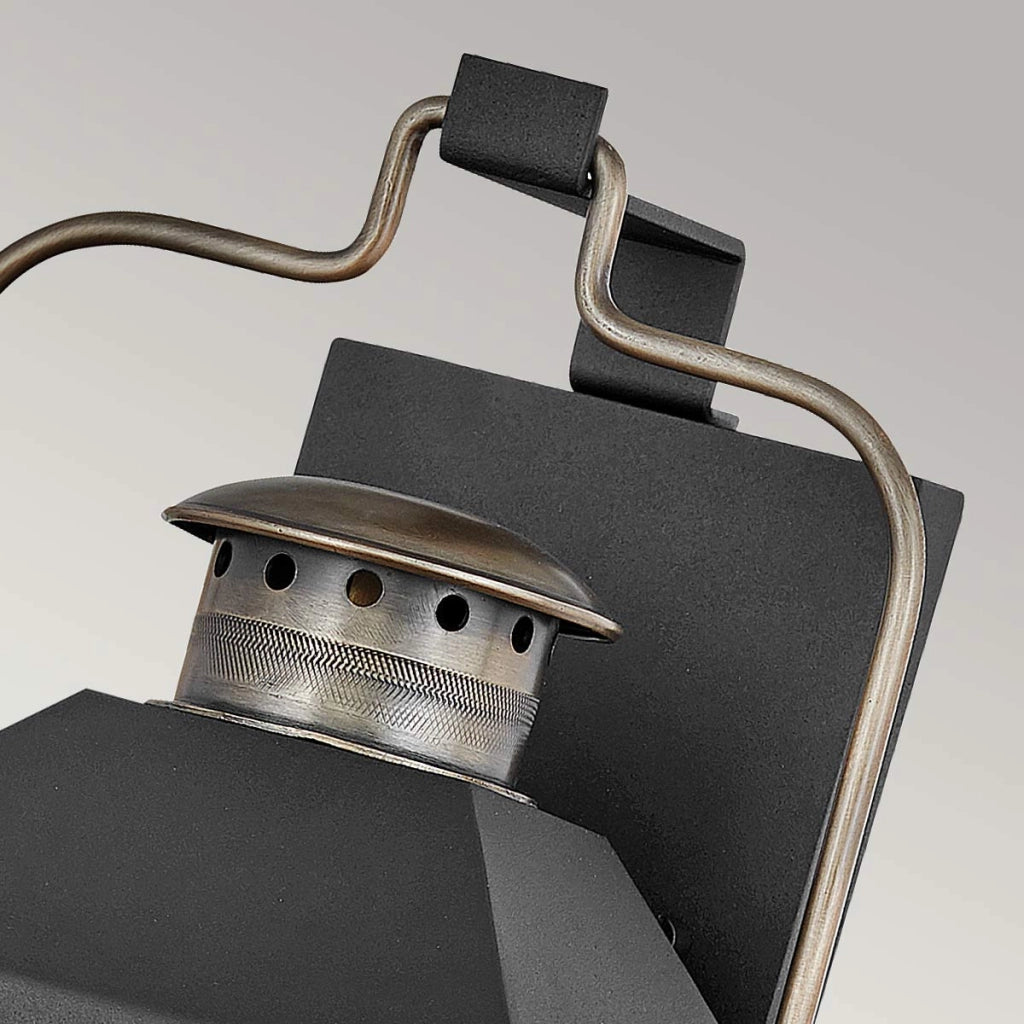 Applique esterno retro Fitzgerald nero E14 2x40W Hinkley