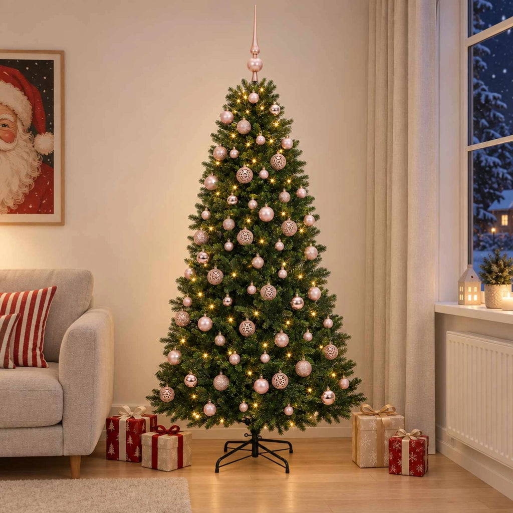 Albero di Natale Artificiale con Palline 240 cm 300 LED 3466698