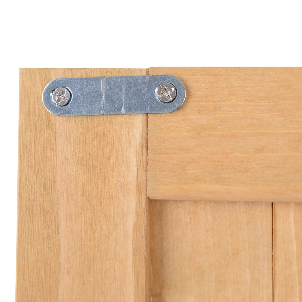 Casetta da Giardino Legno con Porta Doppia, Mensole e Finestre, 127.5x50x164cm