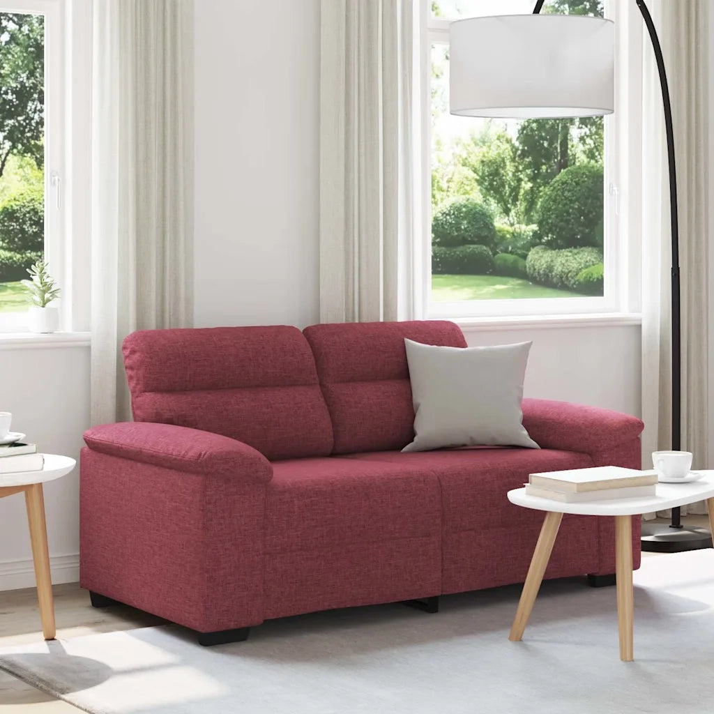 Divano a 2 Posti-Sofa 2 Posti Rosso Vino 120 cm in Tessuto 636337