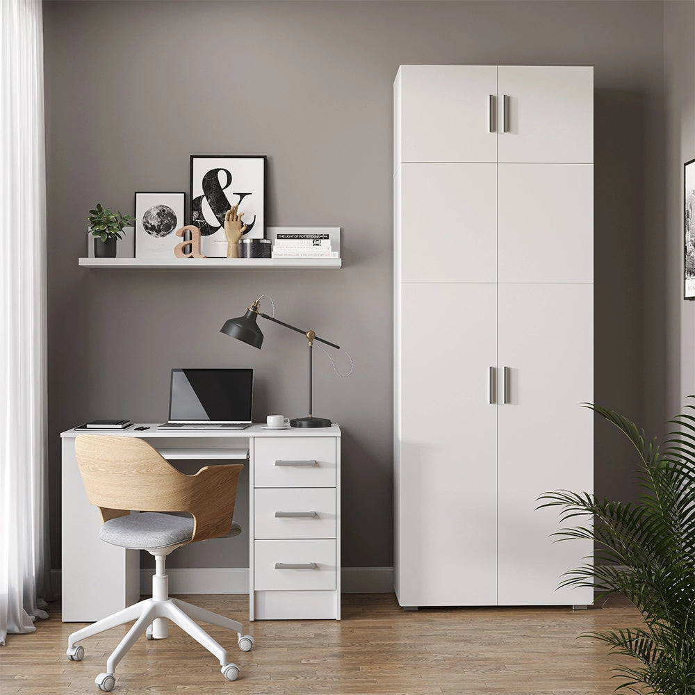 Vicco Scaffale per file Bianco 80 x 182.4 cm con estensione dell'armadio