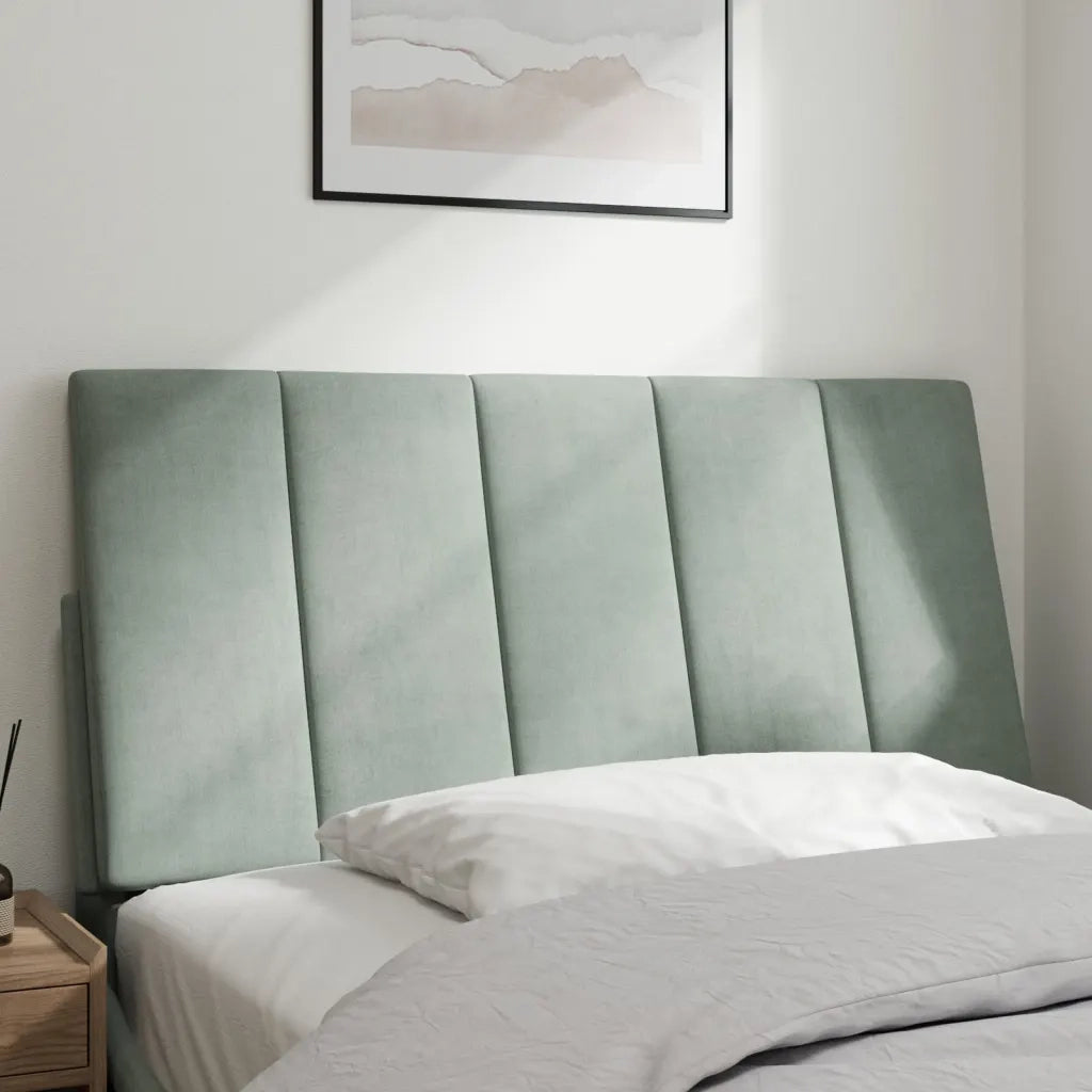 Cuscino Testiera Hanko Grigio Chiaro 100 cm in Velluto 374655