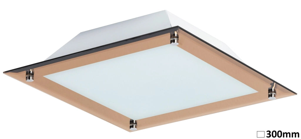Plafoniera LED Rabalux Lars quadrata 30cm oro rosa 12W