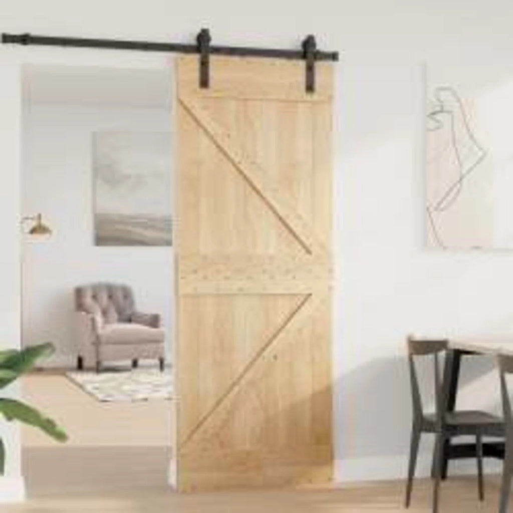 Porta NARVIK Naturale 80 x 210 cm Legno di pino solido 351042