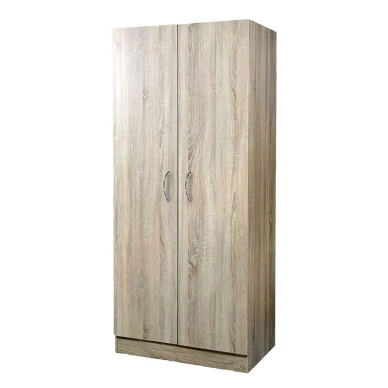 ARMADIO 2 ANTE RIPIANO 80X50X180 CM LEGNO ROVERE