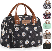 Borsa isolante per pranzo per adulti, donne, uomini, lavoro, contenitore (fiore)