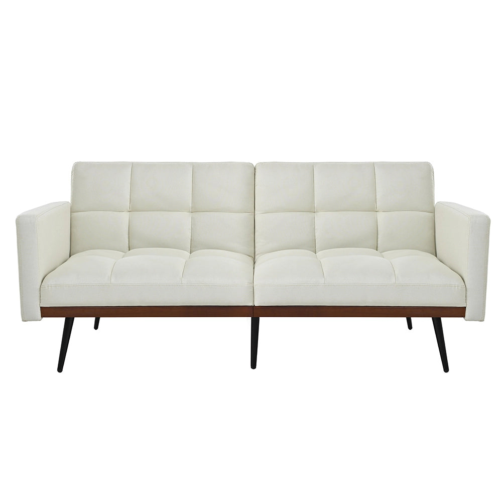 Divano futon moderno - Xylo - 146 cm - Beige - Schienale regolabile in 5 posizioni