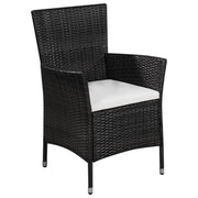 Set da Bistrot 3 pz in Polyrattan Nero 44094