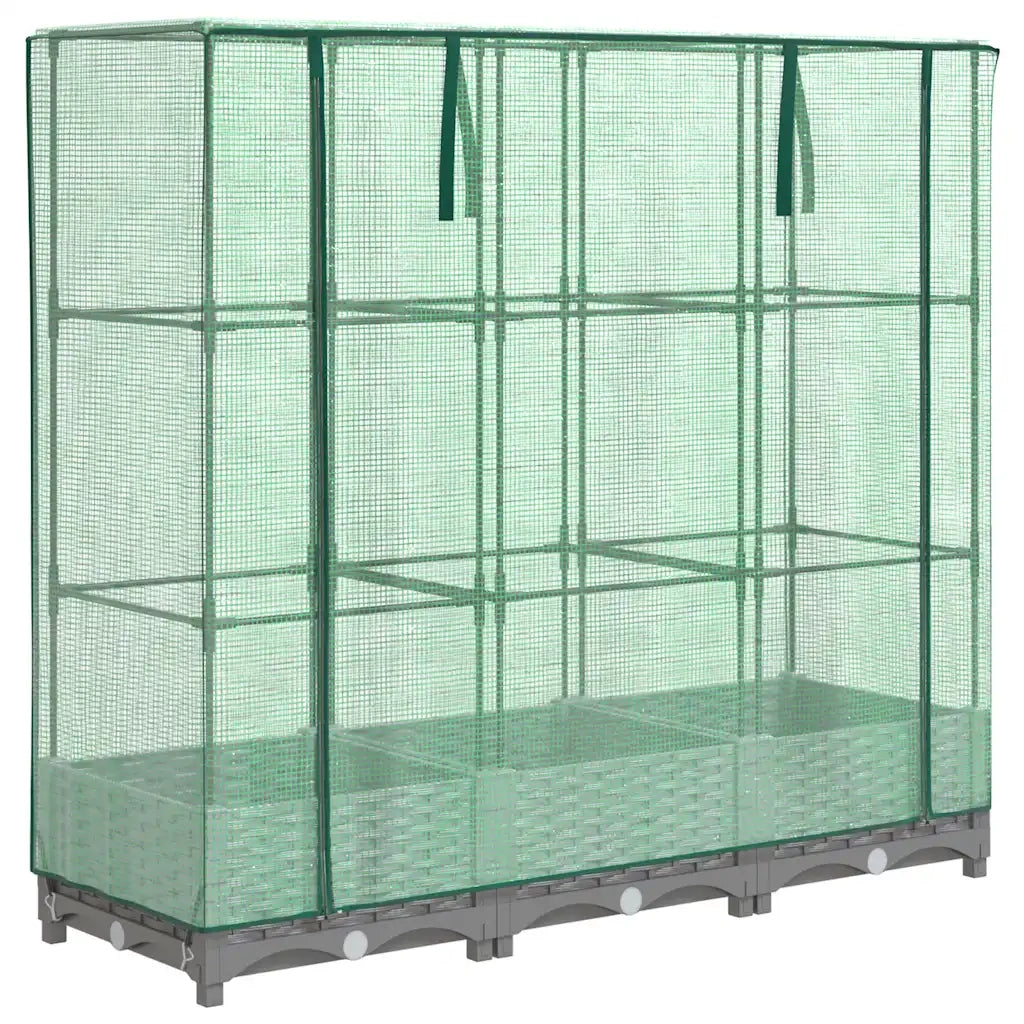 vidaXL Letto Rialzato con Copertura Serra Effetto Rattan 120x40x123 cm