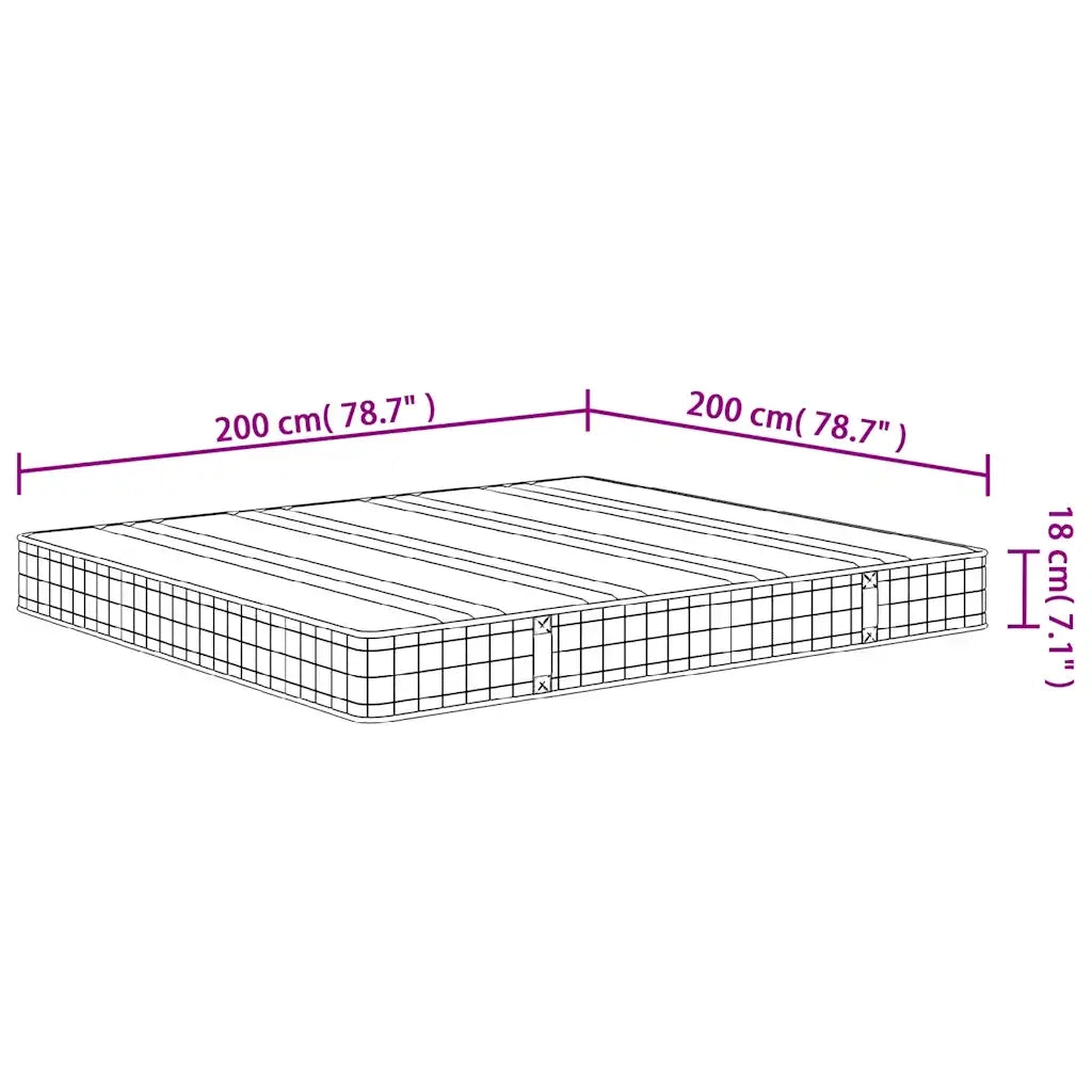 Materasso a Molle Bonnel Medio 200x200 cm 3206382