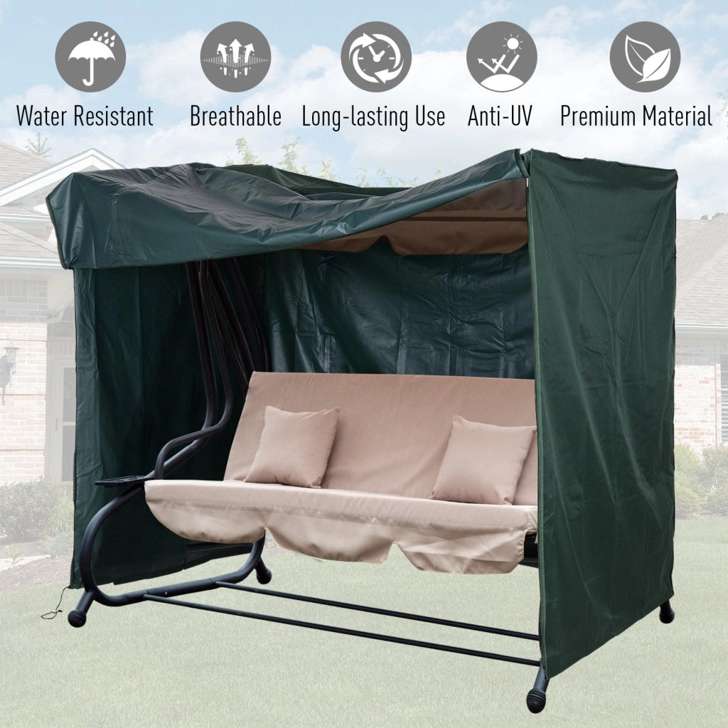 Telo di Copertura per Dondolo da Giardino in Tessuto Oxford 205x124x164 cm  Cover