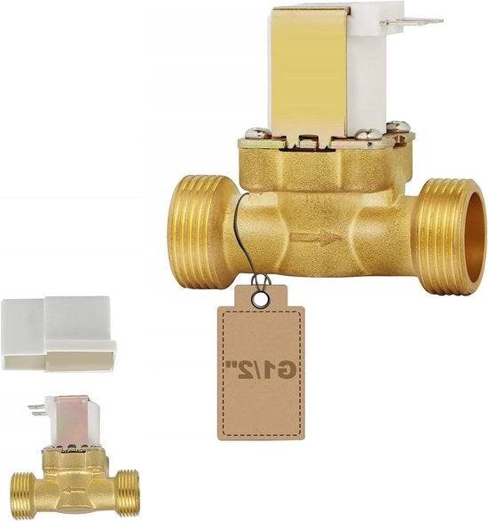 Valvola elettromagnetica 2 vie normale chiusa per iniezione d'acqua 12V G1/2" in rame