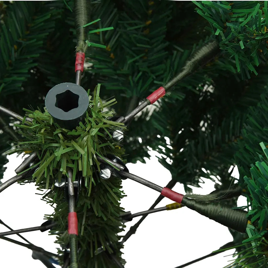 Albero di Natale Artificiale-Albero Natalizio Snodato Foderato di Neve Verde 683031