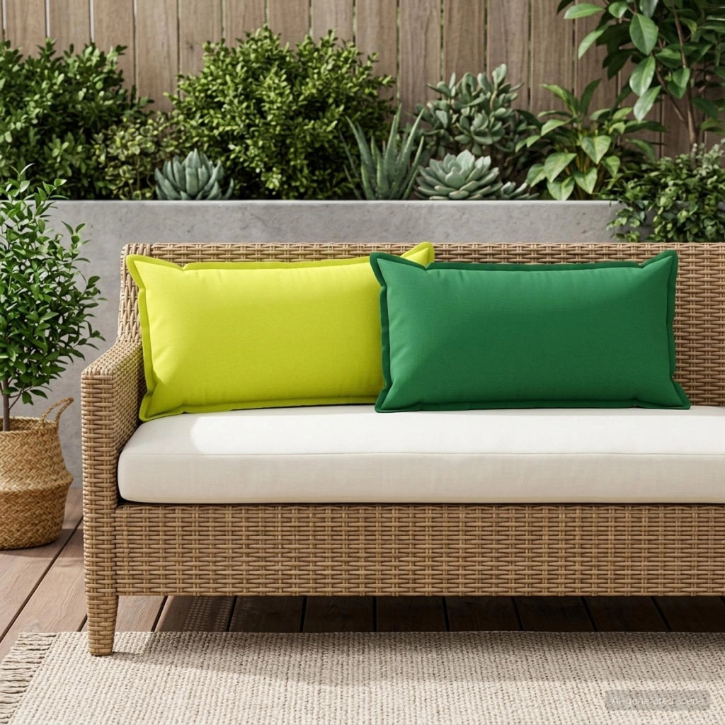 Federa 2 pz HOUTEN Verde 40 x 80 cm Poliestere 918295
