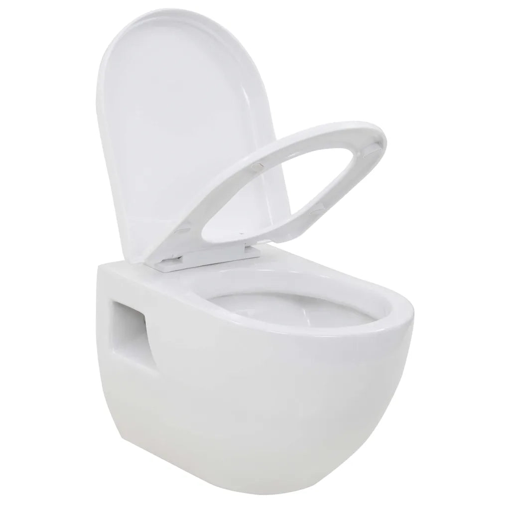 WC Sospeso in Ceramica Bianca