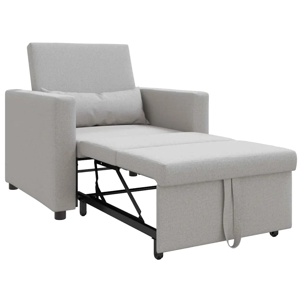 vidaXL Divano Letto Singolo Grigio nuvola 90 x 165 x 87 cm Tessuto