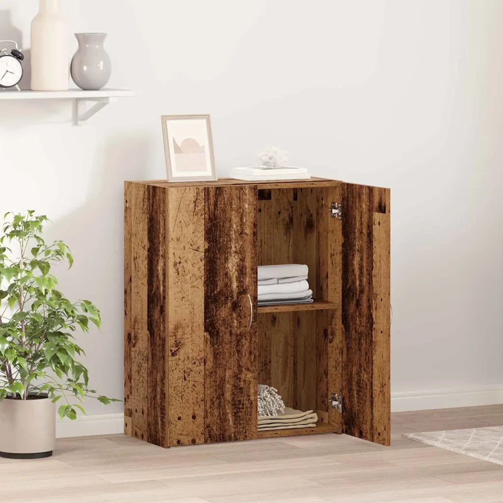 Mobile per Ufficio con porta Rovere Nero 70 x 32 x 77.5 cm CFW7885614