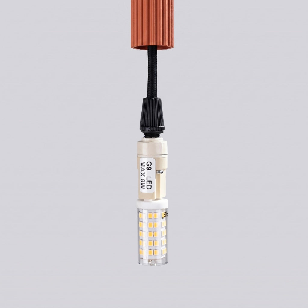 Lampada a sospensione ARCHE 1 ocra rossa
