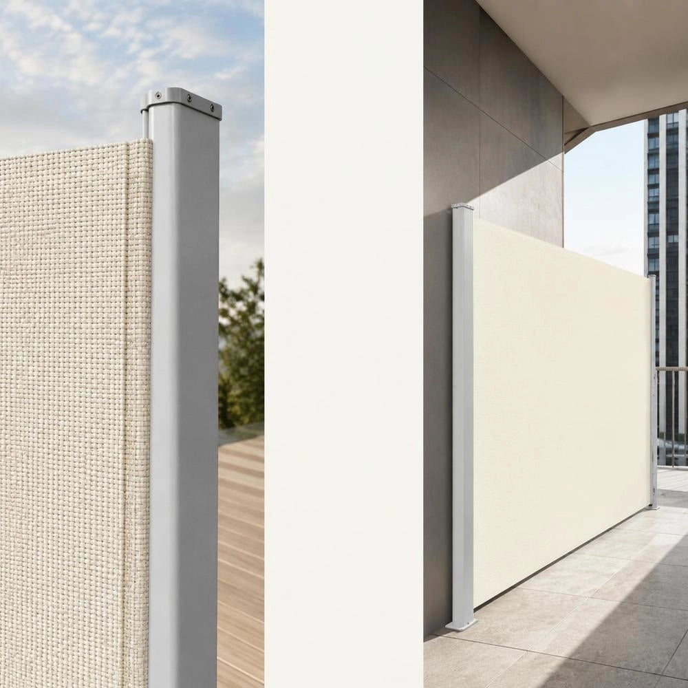 Extendable Side Awning 180x500 Cm Cream