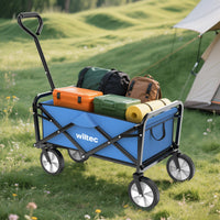 Carretto a mano pieghevole, max 68 kg, tessuto impermeabile blu, Carrello