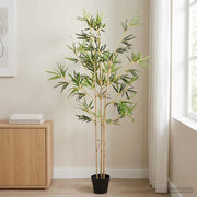 Albero di Bambù Verde 55 x 16 x 150 cm Tessuto e Bambù 42042069