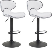 Set 2x Sgabelli LAS VEGAS V2 in similpelle bianco,nero