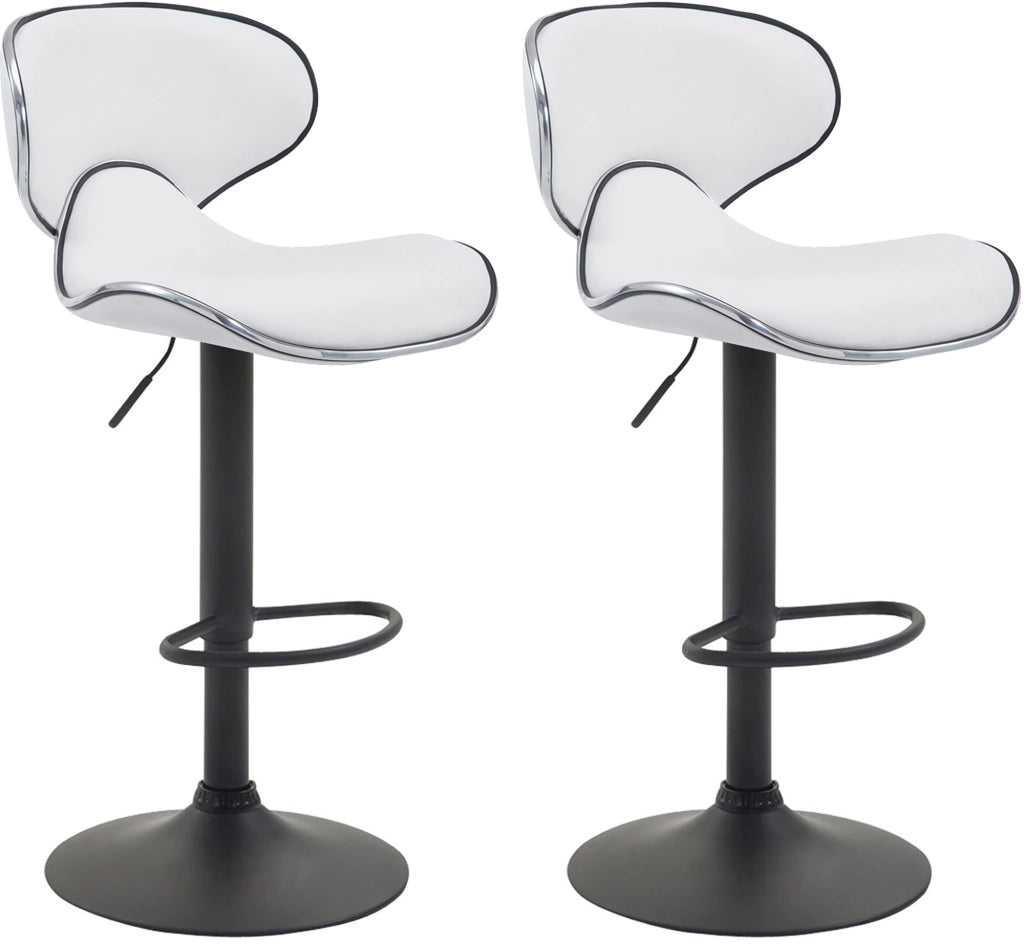 Set 2x Sgabelli LAS VEGAS V2 in similpelle bianco,nero