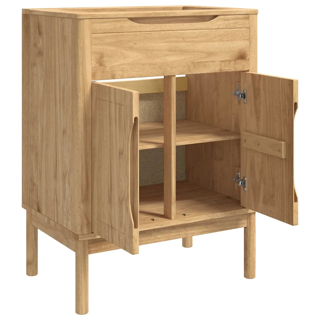 Armadio per Lavabo da Bagno FLORO Cera marrone 60 x 40 x 80 cm