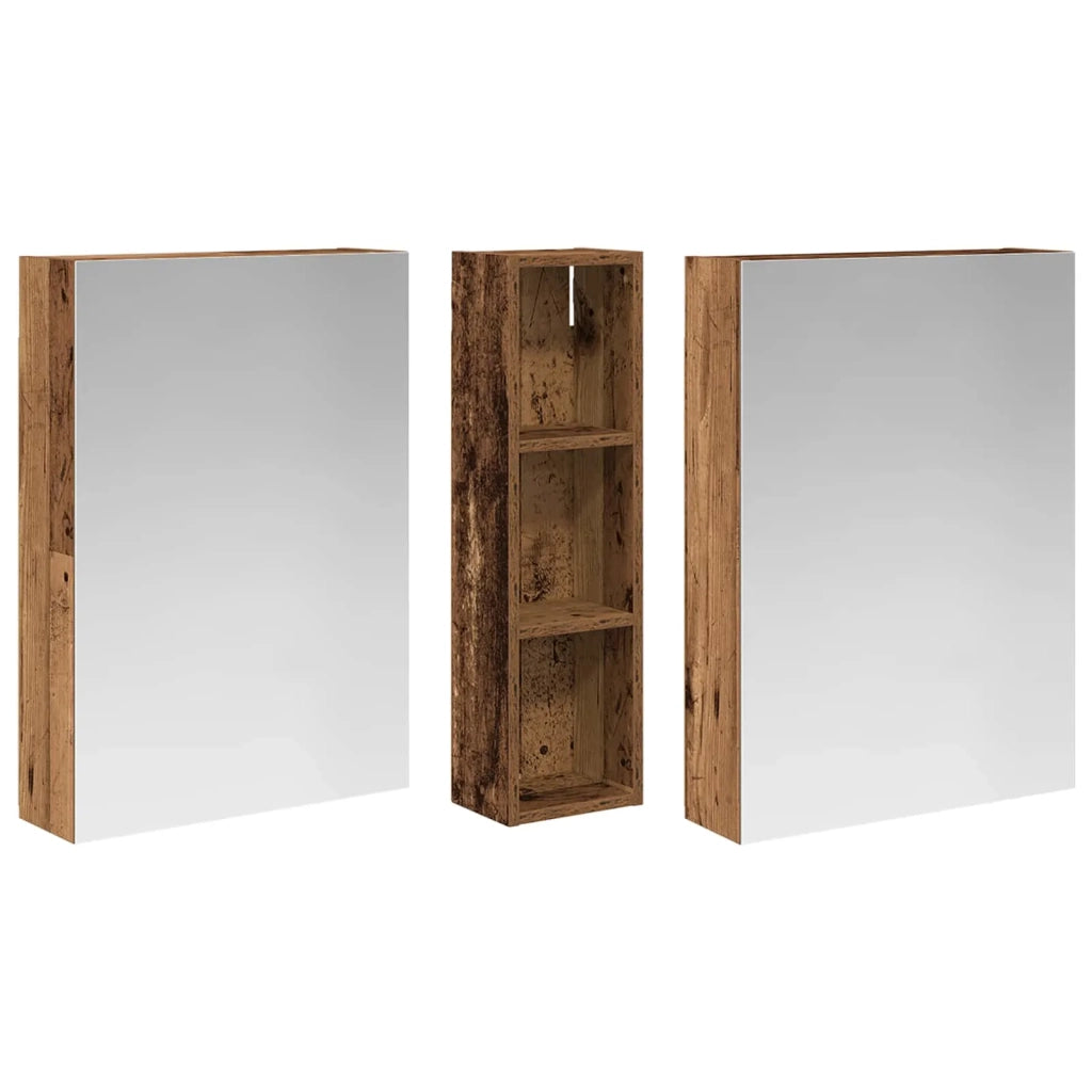 Set di Armadi da Bagno con lo scaffale 3 pcs 120 x 14,5 x 70 cm 3403750