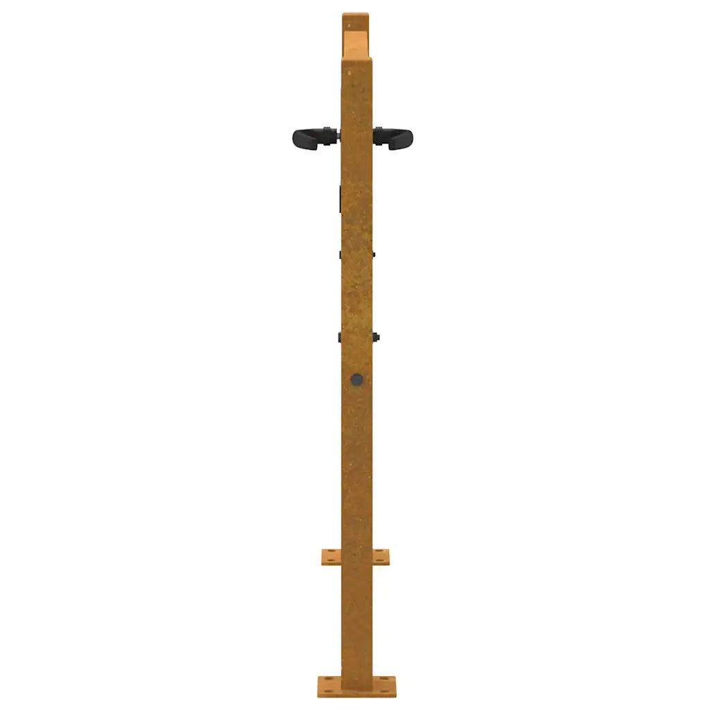 Cancello da Giardino 105x105 cm in Acciaio Corten Design Albero