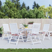 Cuscini per Sedia 6 pz a Quadri Rossi 40x40x3cm Tessuto Oxfordcod mxl 118453