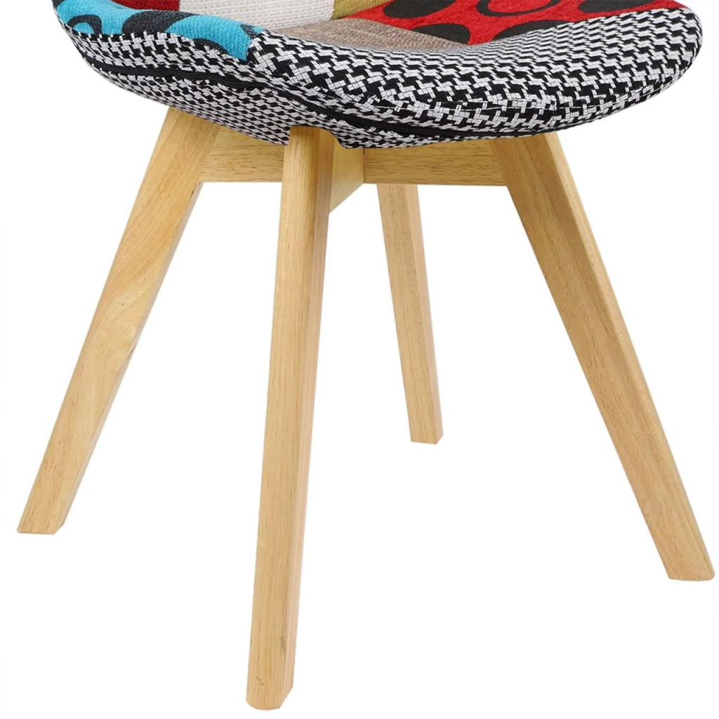 Sedie da pranzo in lino multicolore 2 pezzi 19_0000546