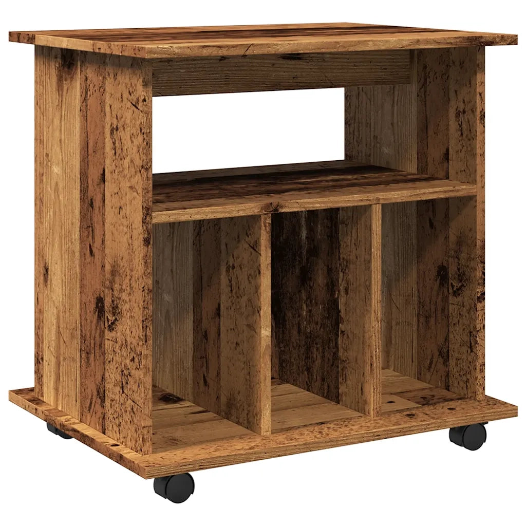 Armadietto con Ruote Legno Antico 60x45x60 cm Legno Multistrato 856662