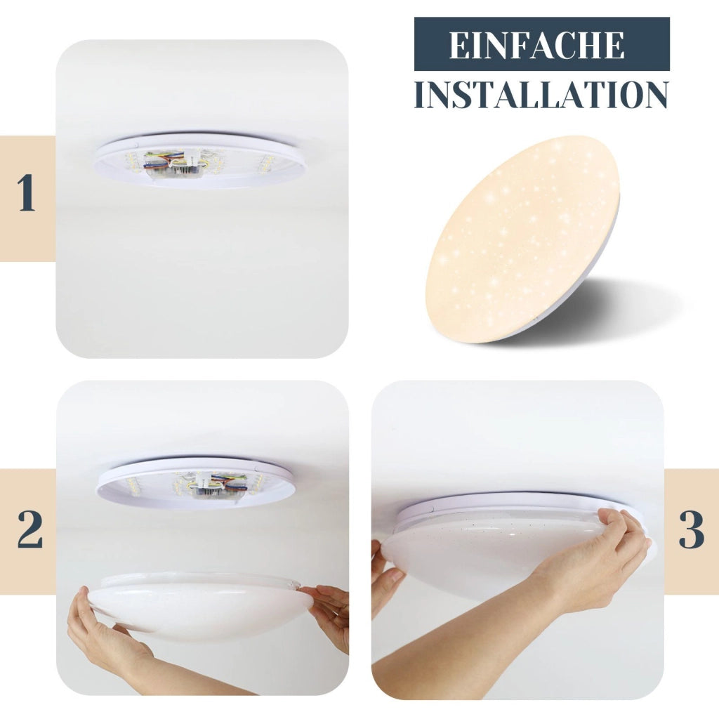 ZMH Lampada da soffitto LED da soffitto con cielo stellato da 12 W per camera da letto - Design moderno ed elegante