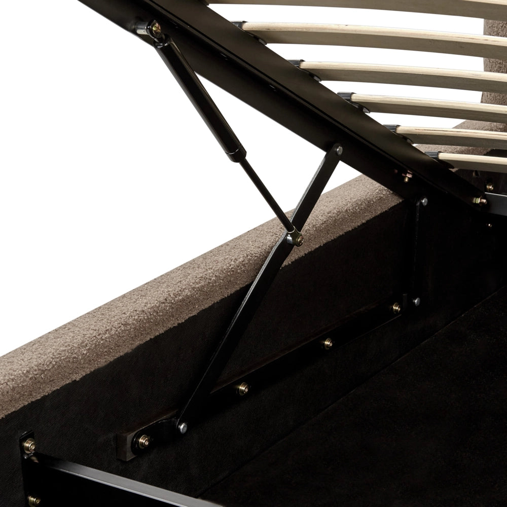 Letto matrimoniale marrone con contenitore 160 x 200 cm camera da letto moderna