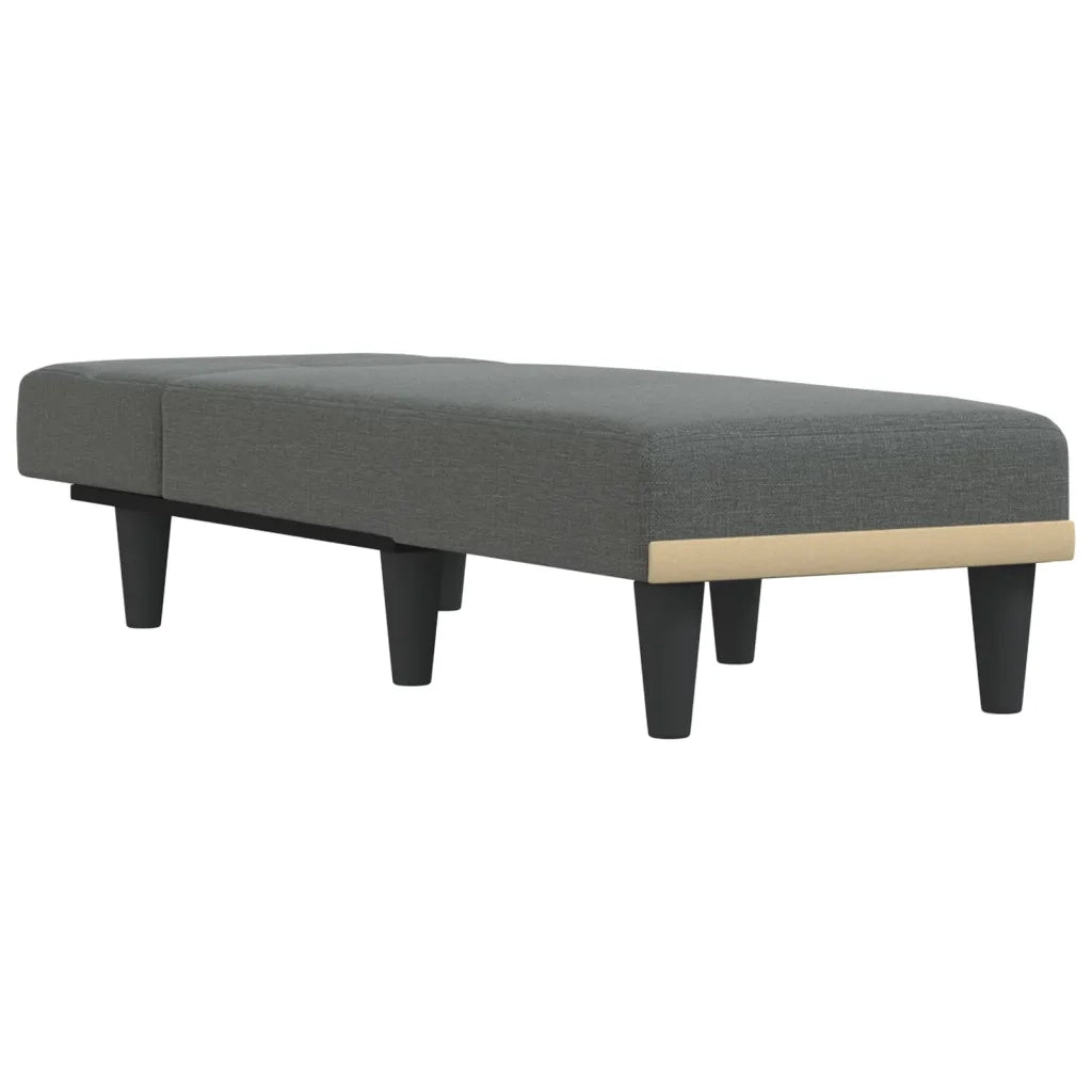 Chaise Longue in Tessuto Grigio Scurocod mxl 118594